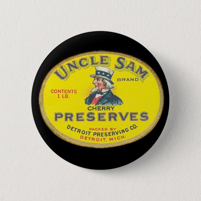 Uncle Sam Cherry Preserve Button (Vorderseite)