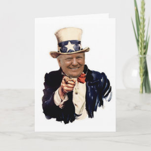 Uncle Sam   Donald- Trump  Trumpf 2020 Karte
