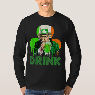 Uncle Sam Drink Den ganzen Tag Irish Beer St Patri T-Shirt