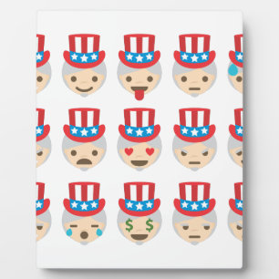 uncle sam emoji fotoplatte