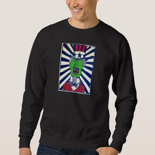 Uncle Sam End All War Angry Peace Nam Era Sweatshirt (Vorderseite)