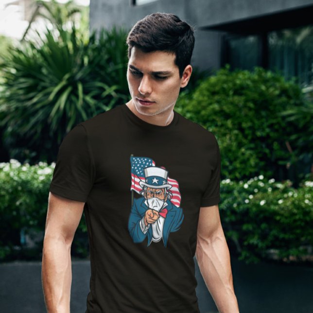 Uncle Sam Face Mask T-Shirt (Von Creator hochgeladen)