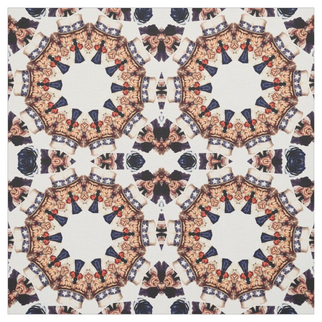 Uncle Sam Finger-Kaleidoskop zeigend Stoff (Muster)
