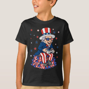 Uncle Sam Game Controller 4. Juli Jungs Kinder die T-Shirt