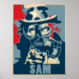 Uncle Sam Gasmaske-Plakat Poster