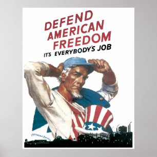 Uncle Sam Geht zu arbeiten Poster