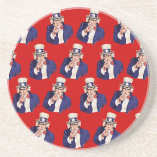 Uncle Sam Getränkeuntersetzer