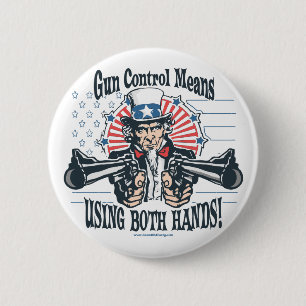 Uncle Sam Gewehr-Kontrollen-Knopf Button