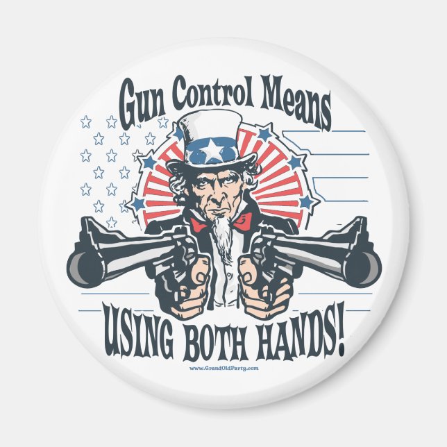 Uncle Sam Gun Kontrolle Magnet (Vorne)