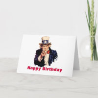 Uncle Sam Happy Birthday Card