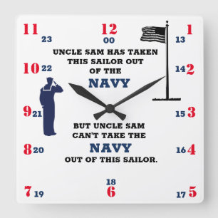 UNCLE SAM HAT DIESEN SAILOR AUS DER QUADRATISCHE WANDUHR