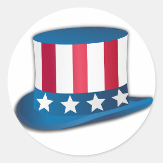 Uncle Sam Hat Runder Aufkleber