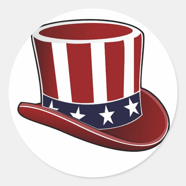 Uncle Sam Hat Sticker (Vorderseite)