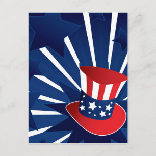 Uncle Sam Hut Postkarte