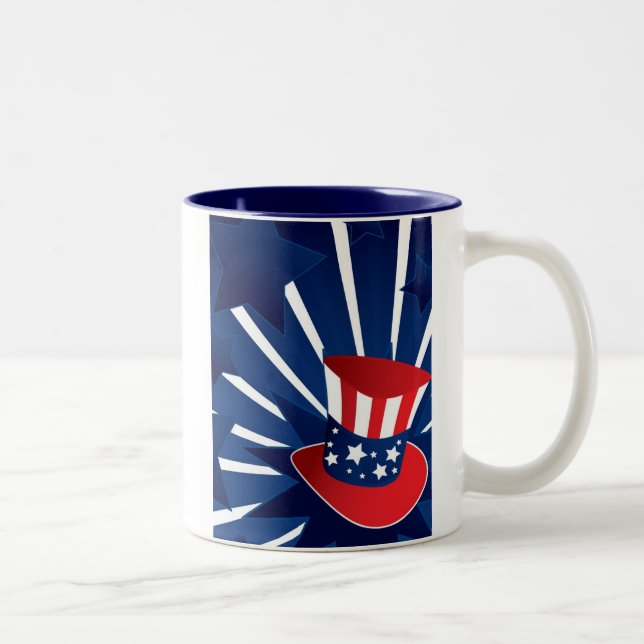 Uncle Sam Hut Zweifarbige Tasse (Rechts)