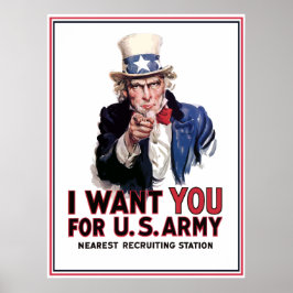 Uncle Sam "I Woll You" — Grenze Poster
