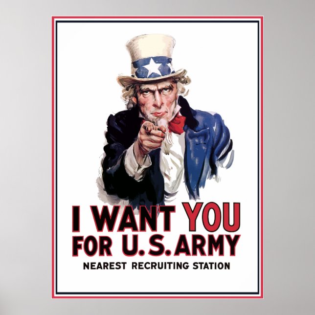 Uncle Sam "I Woll You" Poster (Vorne)