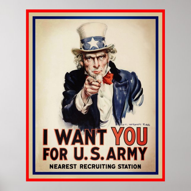Uncle Sam, ich Wollte dir Poster Print (Vorne)