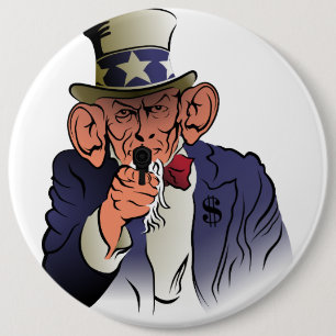 Uncle Sam in Farbe Button