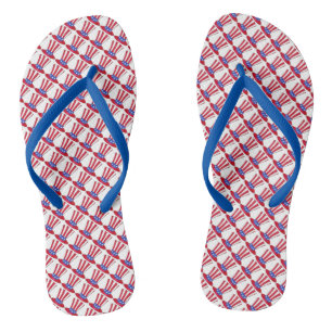 Uncle Sam July 4 USA Patriotic American Flag Flip Flops