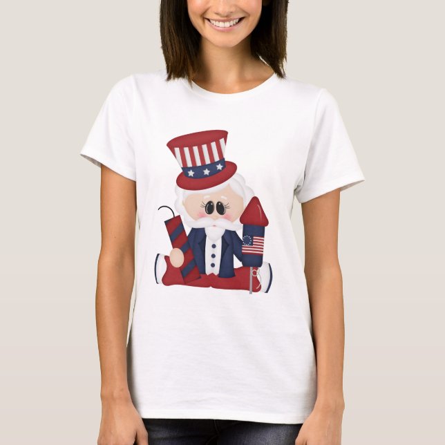 Uncle Sam July Fourth Holiday T - Shirt (Vorderseite)