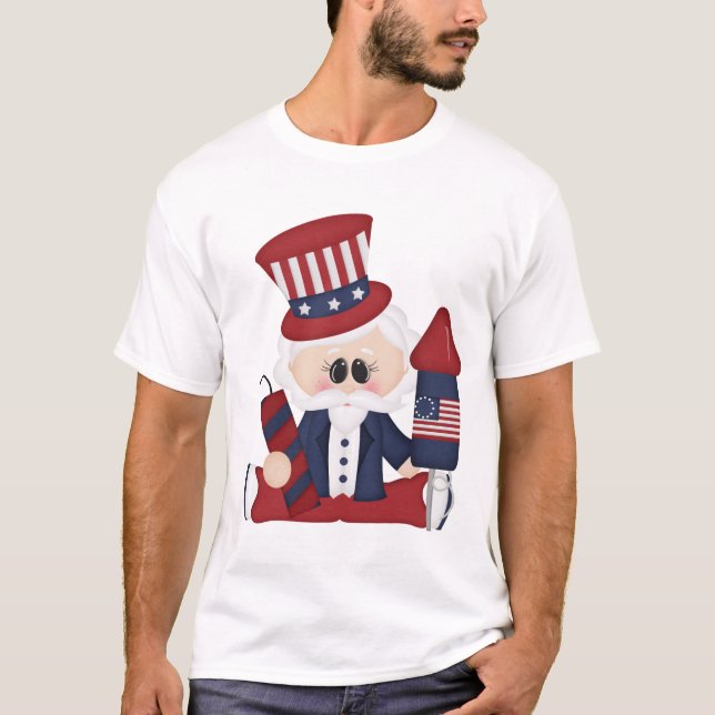 Uncle Sam July Vurth Patriotic T - Shirt (Vorderseite)