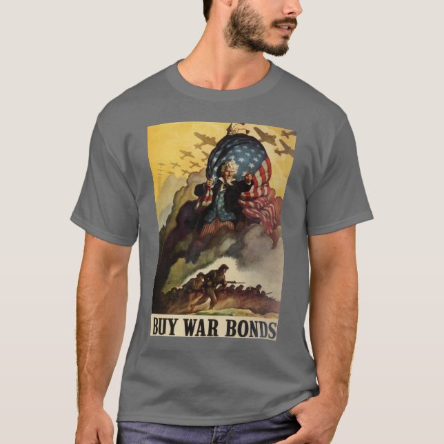 Uncle Sam Kauf-Kriegs-Bindungen T-Shirt (Vorderseite)