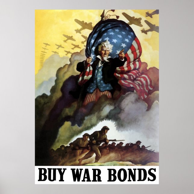 Uncle Sam — Kaufen Sie Kriegsanleihen Poster (Vorne)