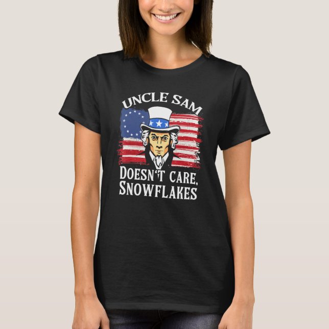 Uncle Sam kümmert sich nicht darum, dass Schneeflo T-Shirt (Vorderseite)
