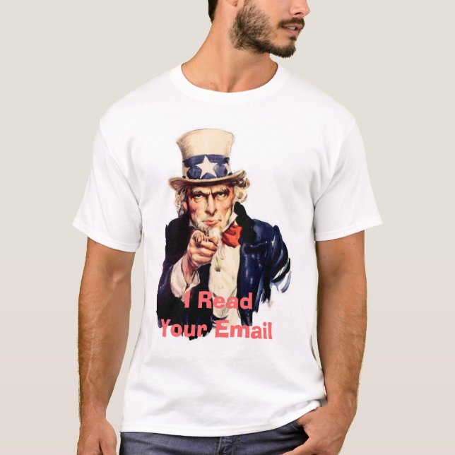 Uncle Sam, Las ich Ihre E-Mail T-Shirt (Vorderseite)