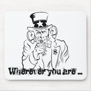 Uncle Sam lauschen Mousepad