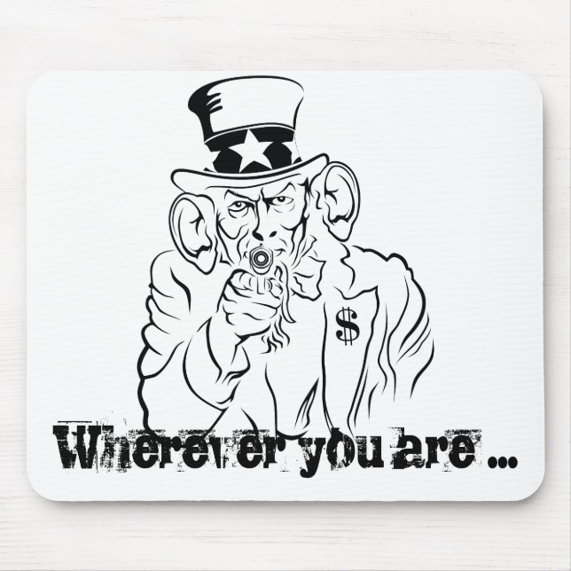 Uncle Sam lauschen Mousepad (Vorne)
