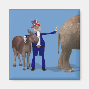 Uncle Sam Lieben Animals Magnet