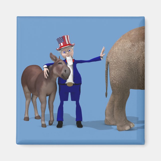 Uncle Sam Lieben Animals Magnet (Vorne)