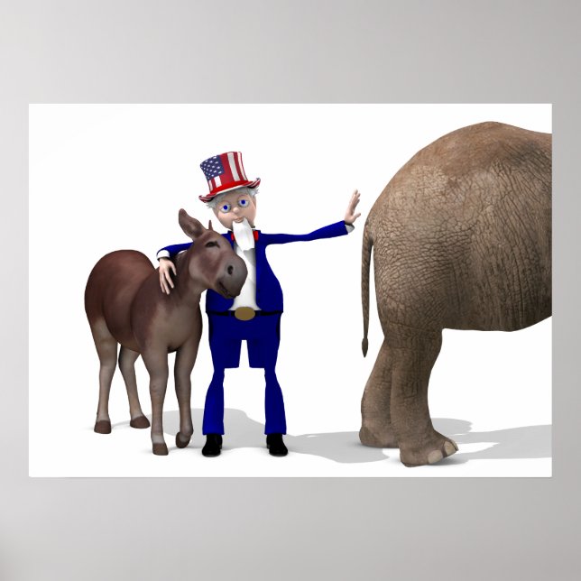 Uncle Sam Lieben Donkeys Poster (Vorne)