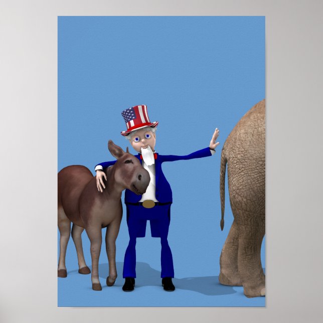 Uncle Sam Lieben Donkeys Poster (Vorne)