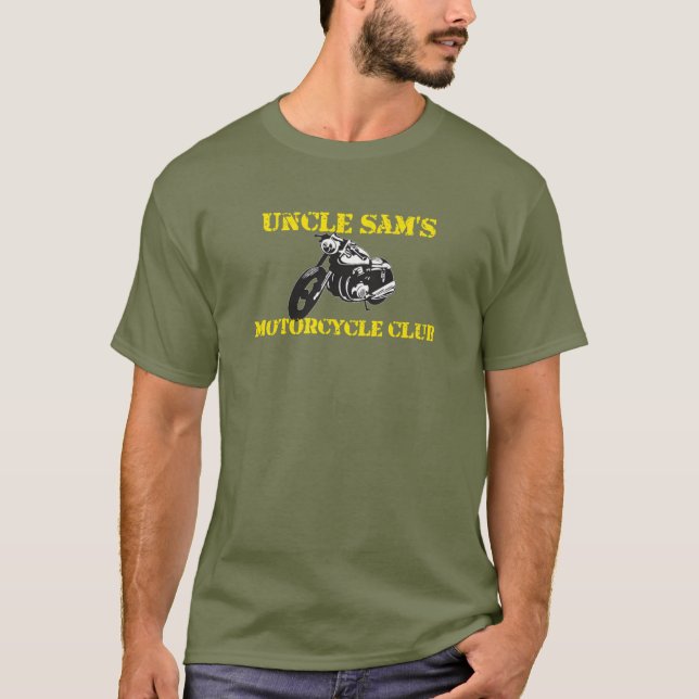Uncle Sam Motorrad-Verein-T - Shirt (Vorderseite)