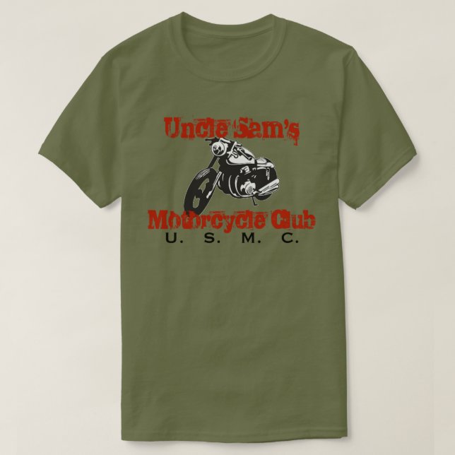 Uncle Sam Motorrad-Verein-T - Shirt (Design vorne)