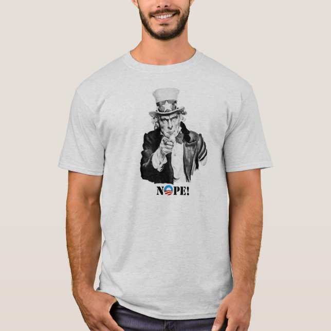 Uncle Sam - Nope - Nobama T-Shirt (Vorderseite)
