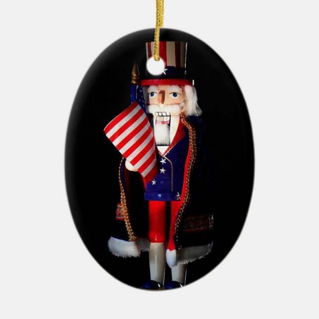Uncle Sam Nutcracker Keramik Ornament (Vorne)