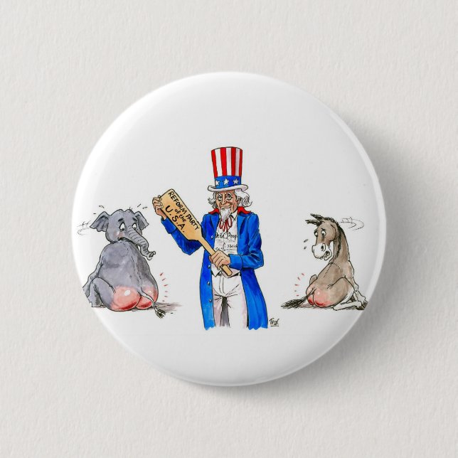 Uncle Sam Paddel Button (Vorderseite)