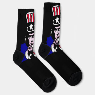 Uncle Sam Patriotic Socken