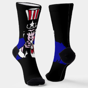 Uncle Sam Patriotic Socken
