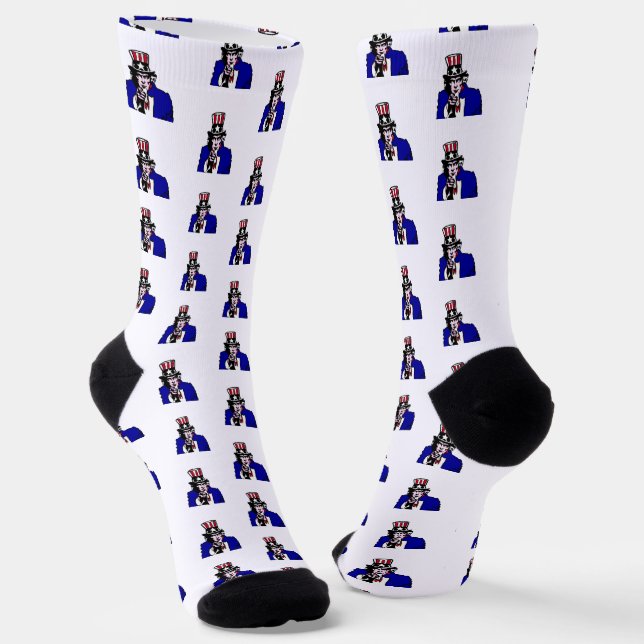 Uncle Sam Patriotic Socken (Gewinkelt)