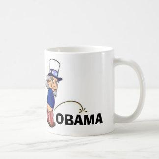 Uncle Sam Pinkelnd auf Obama Tasse