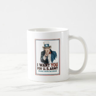 Uncle Sam Plakat, Amerika. Ich will Sie für… Kaffeetasse