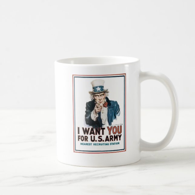 Uncle Sam Plakat, Amerika. Ich will Sie für… Kaffeetasse (Rechts)