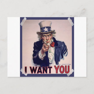 Uncle Sam Poster Hochwertige Postkarten