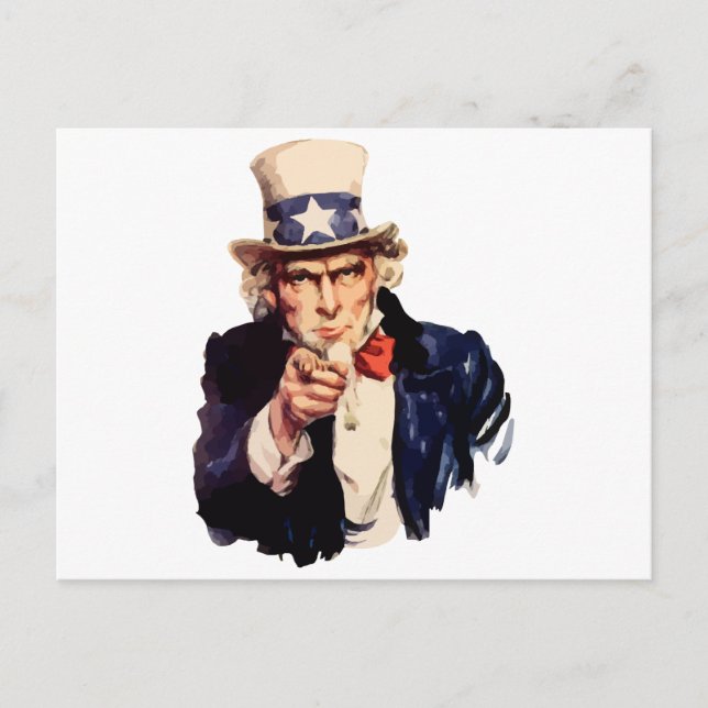 Uncle Sam Postkarte (Vorderseite)