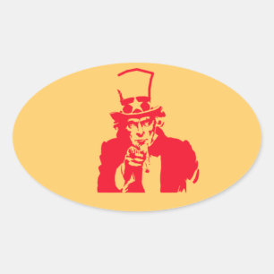 Uncle Sam (Red) on Stickers